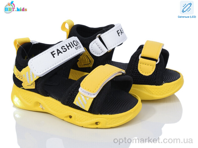 Купить Сандалі дитячі L129-1-2 LED BBT kids чорний, фото 1