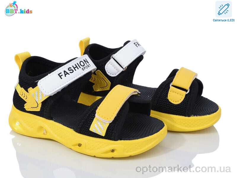 Купить Сандалі дитячі L129-2-2 LED BBT kids чорний, фото 1