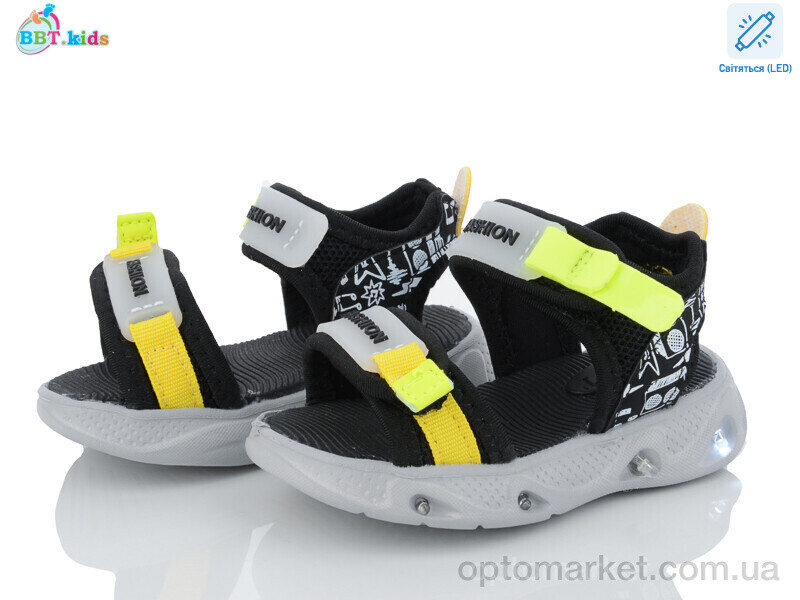 Купить Сандалі дитячі L130-1-1 LED bbt.kids чорний, фото 1