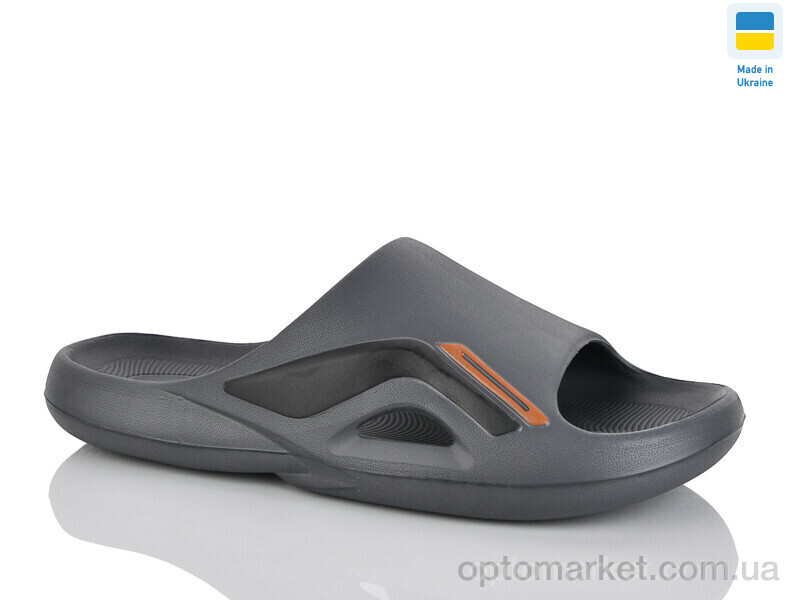Купить Шльопанці чоловічі L131 графіт DeMur сірий, фото 1