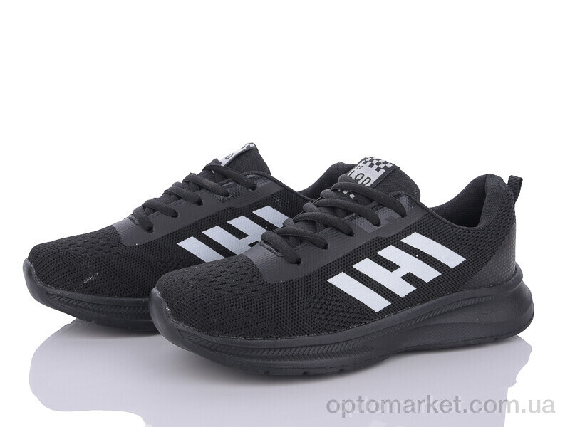 Купить Кросівки унісекс L181-1 LQD чорний, фото 1