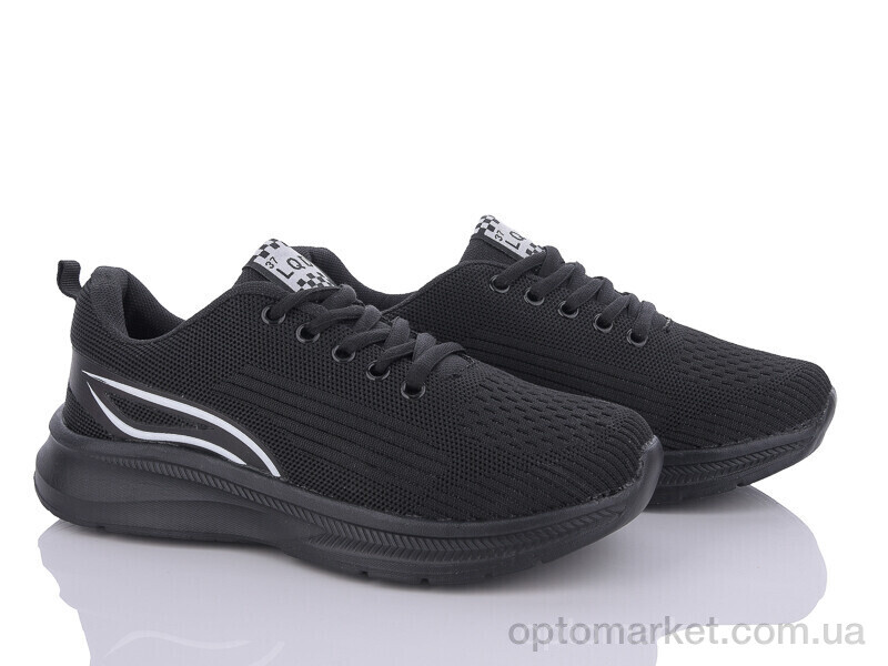 Купить Кросівки унісекс L182-1 LQD чорний, фото 1