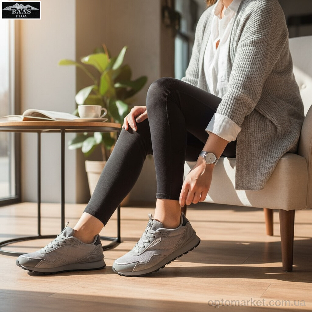 Купить Кросівки жіночі L1885-25C Baas сірий, фото 2