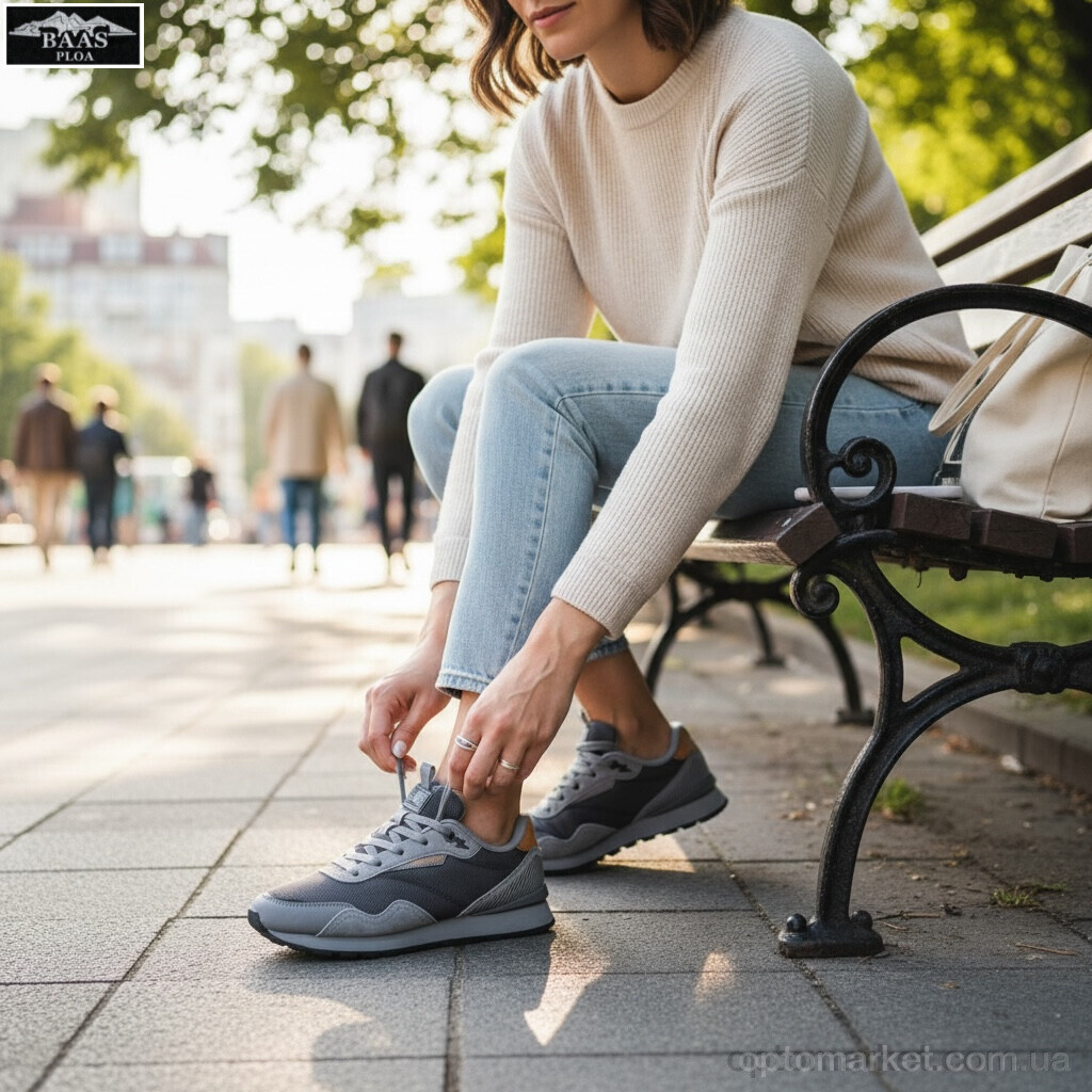 Купить Кросівки жіночі L1885-7C Baas сірий, фото 3