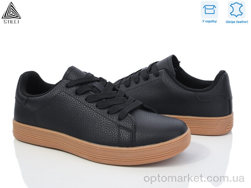 Купить Кросівки чоловічі L200-4 шкіра піна Stilli чорний, фото 1
