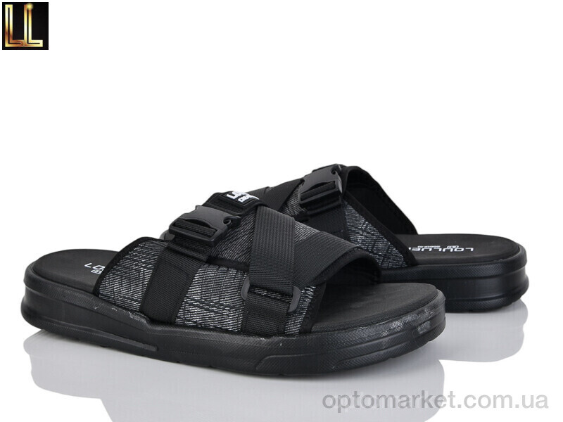 Купить Шльопанці чоловічі L216-1 Lilin чорний, фото 1