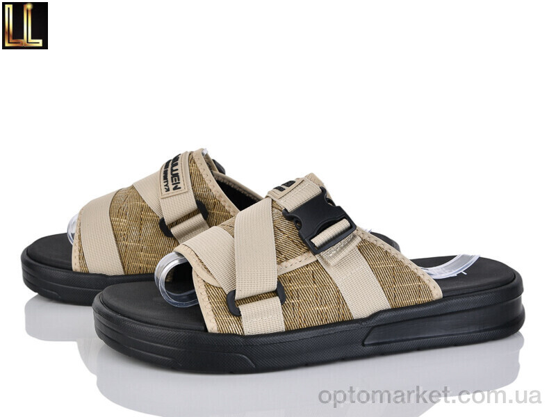 Купить Шльопанці чоловічі L216-7 Lilin бежевий, фото 1