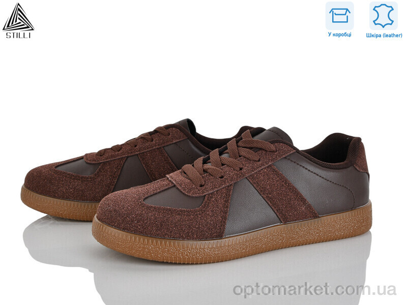 Купить Кросівки жіночі L2440-9 шкіра Stilli коричневий, фото 1