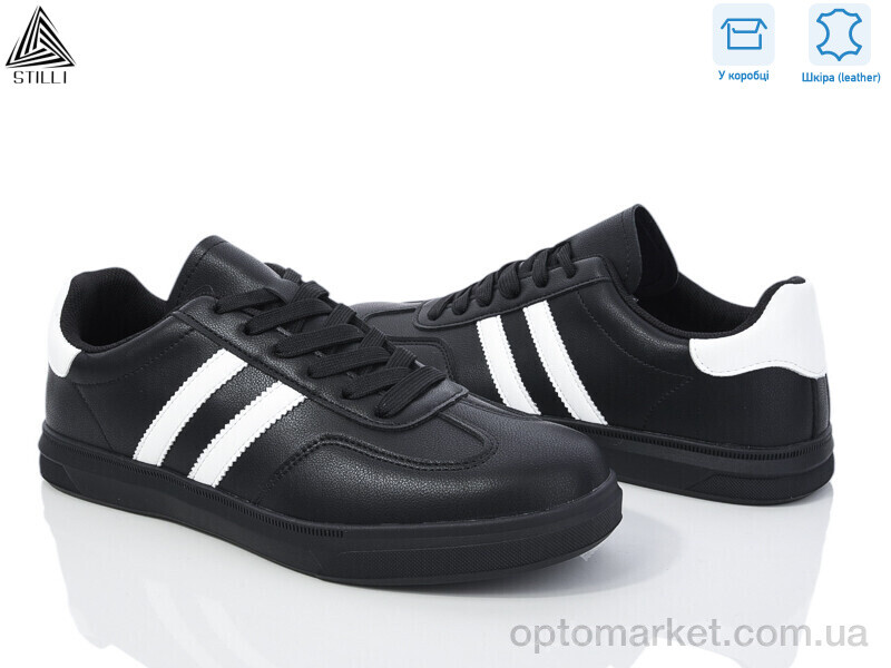 Купить Кросівки чоловічі L500-2 шкіра піна Stilli чорний, фото 1