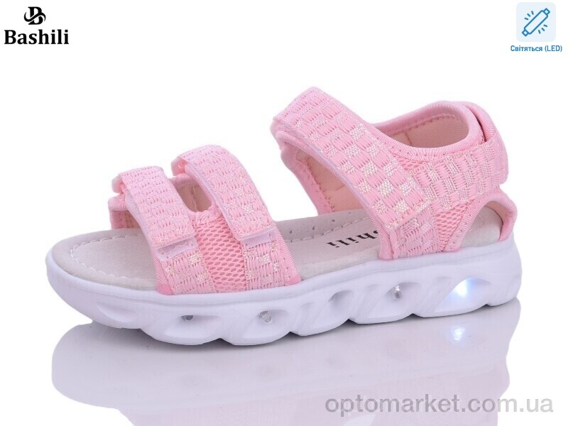 Купить Босоніжки дитячі L5305-3 LED Башили рожевий, фото 1