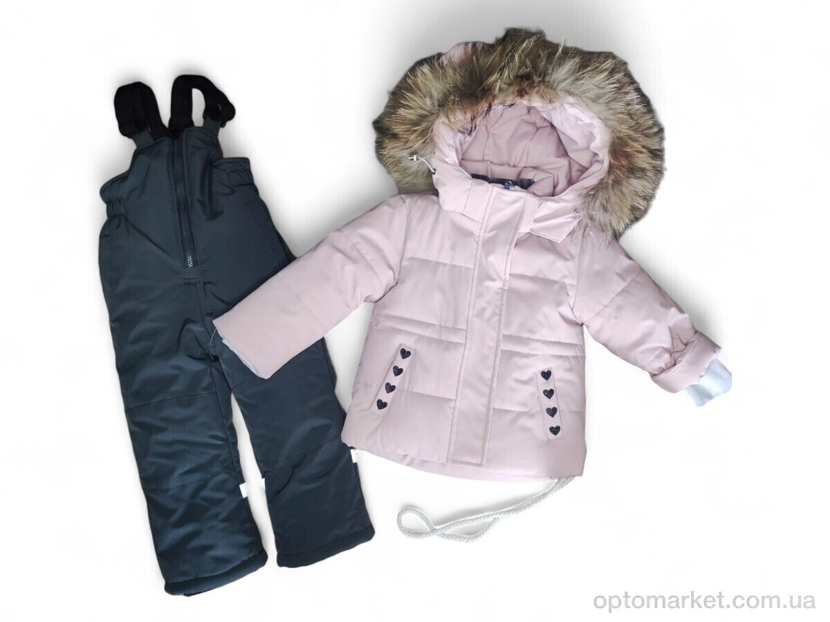 Купить Комплекти дитячі дитячі L538 куртка-напівкомбінезон пудра Ballabio рожевий, фото 1