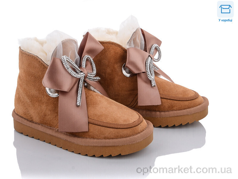 Купить Уги дитячі L5655 рудий бант Калория коричневий, фото 1