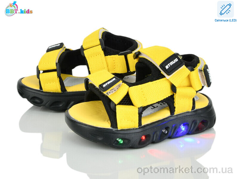 Купить Сандалі дитячі L602-1-6 LED BBT жовтий, фото 1