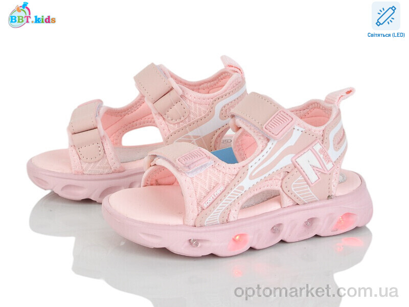 Купить Босоніжки дитячі L603-2-6 LED BBT рожевий, фото 1