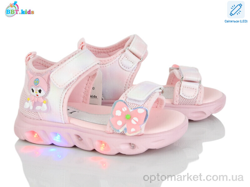 Купить Босоніжки дитячі L605-2-3 LED LED BBT рожевий, фото 1