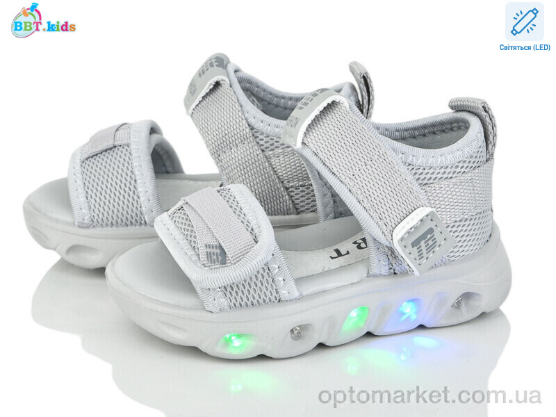 Купить Босоніжки дитячі L606-1-6 LED BBT сірий, фото 1