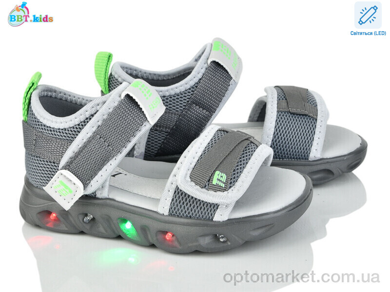 Купить Сандалі дитячі L606-2-1 LED BBT сірий, фото 1