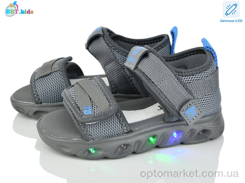 Купить Сандалі дитячі L606-2-2 LED BBT сірий, фото 1