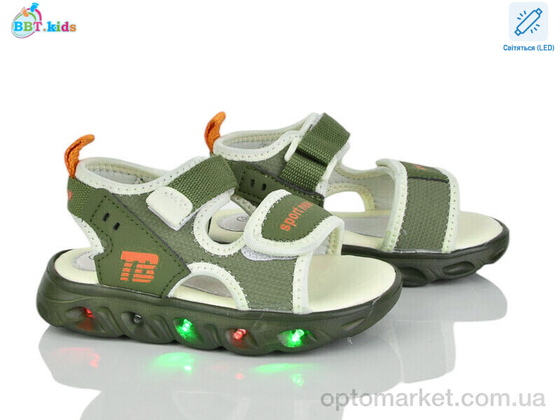 Купить Сандалі дитячі L609-2-6 LED BBT зелений, фото 1