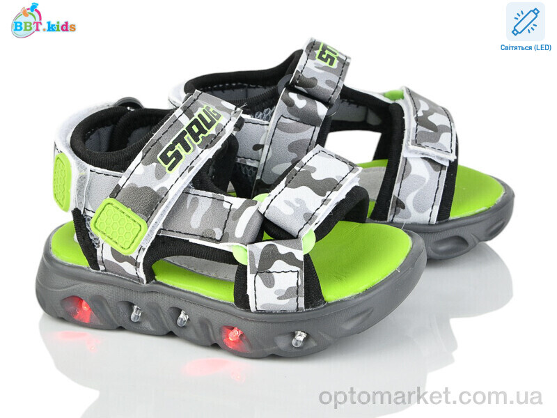 Купить Сандалі дитячі L612-1-1 LED BBT сірий, фото 1