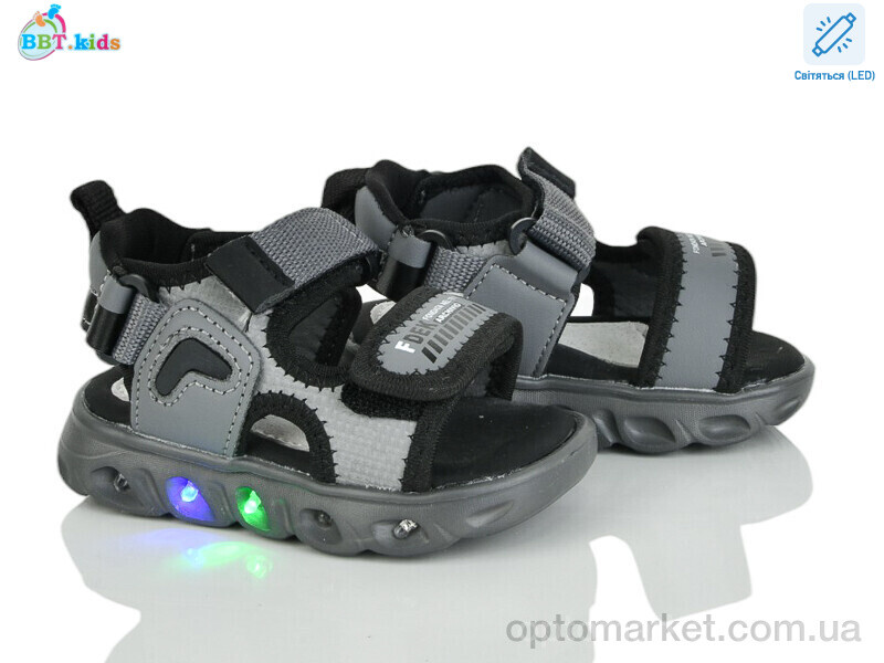 Купить Сандалі дитячі L615-1-1 LED BBT сірий, фото 1