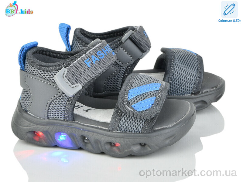 Купить Сандалі дитячі L616-1-1 LED BBT сірий, фото 1