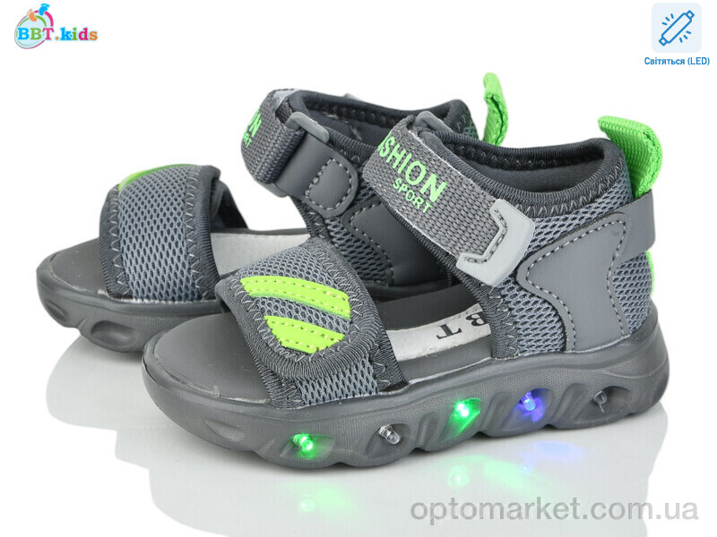Купить Сандалі дитячі L616-1-5 LED BBT сірий, фото 1