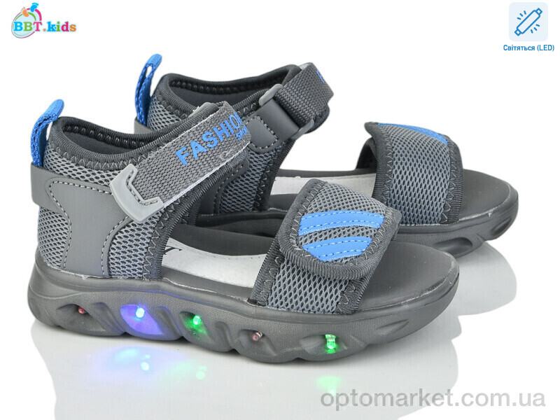 Купить Сандалі дитячі L616-2-1 LED BBT сірий, фото 1