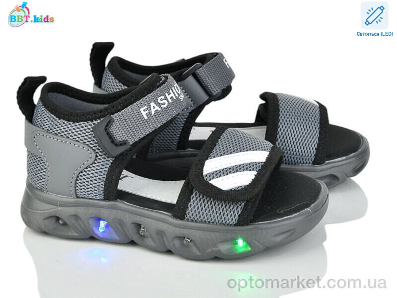 Купить Сандалі дитячі L616-2-6 LED BBT сірий, фото 1