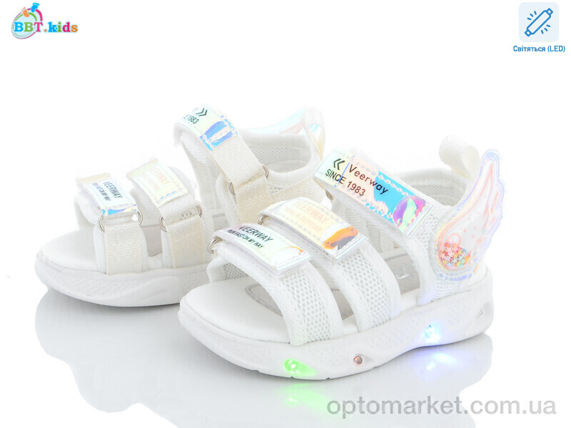 Купить Босоніжки дитячі L6516-2 LED bbt.kids білий, фото 1