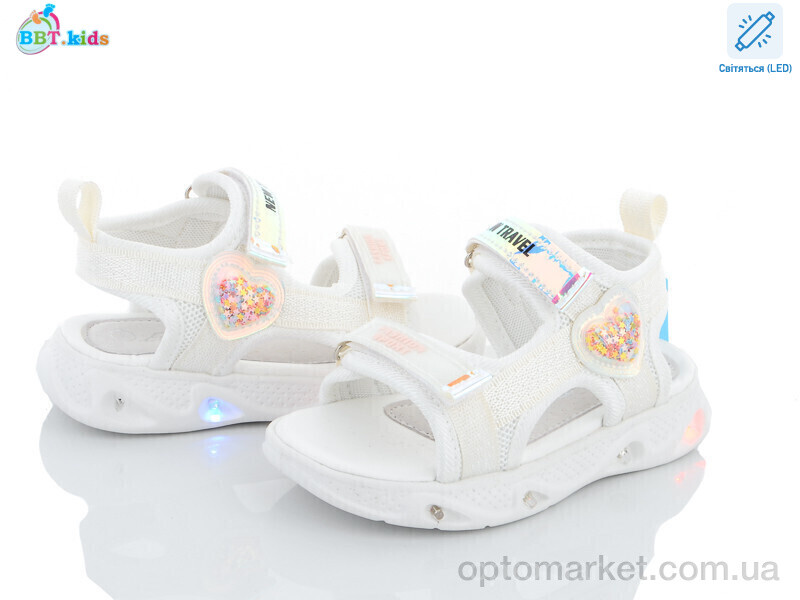 Купить Босоніжки дитячі L6523-2 LED bbt.kids білий, фото 1