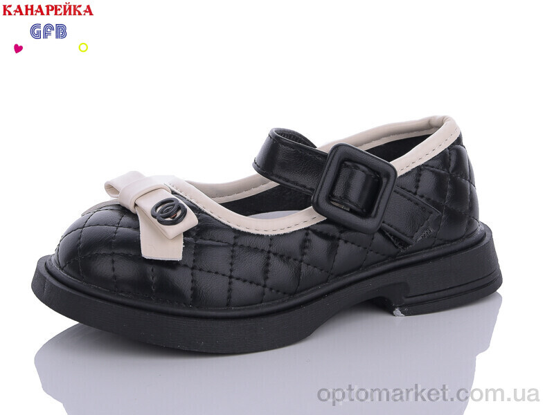 Купить Туфлі дитячі L6530-1 GFB-Канарейка чорний, фото 1