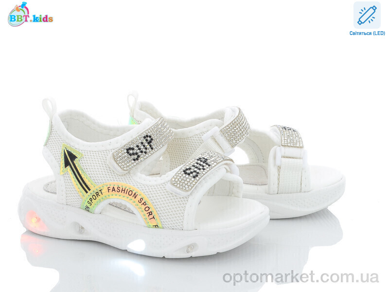 Купить Босоніжки дитячі L6565-2 LED bbt.kids білий, фото 1