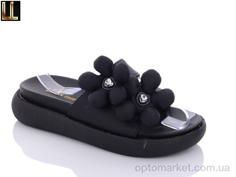 Купить Шльопанці жіночі LB24-1 Lilin shoes чорний, фото 1