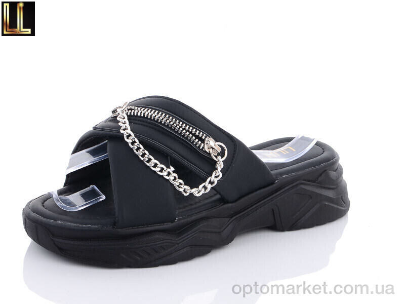 Купить Шльопанці жіночі LB25-1 Lilin shoes чорний, фото 1