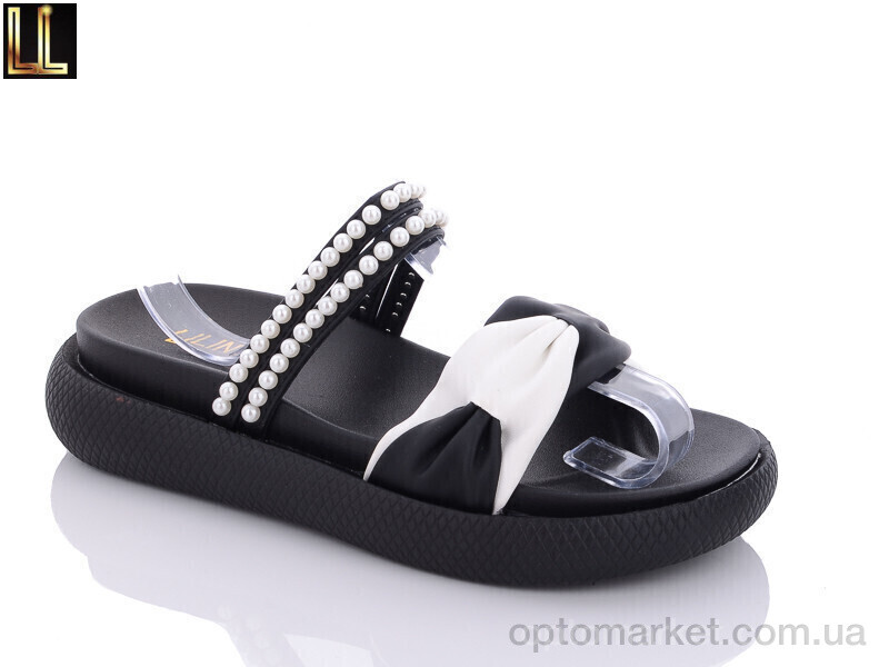 Купить Шльопанці жіночі LB30-1 Lilin shoes чорний, фото 1