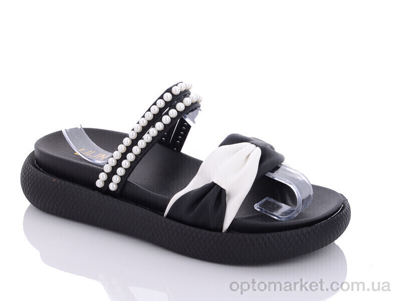 Купить Шльопанці жіночі LB30-1 Lilin shoes чорний, фото 1