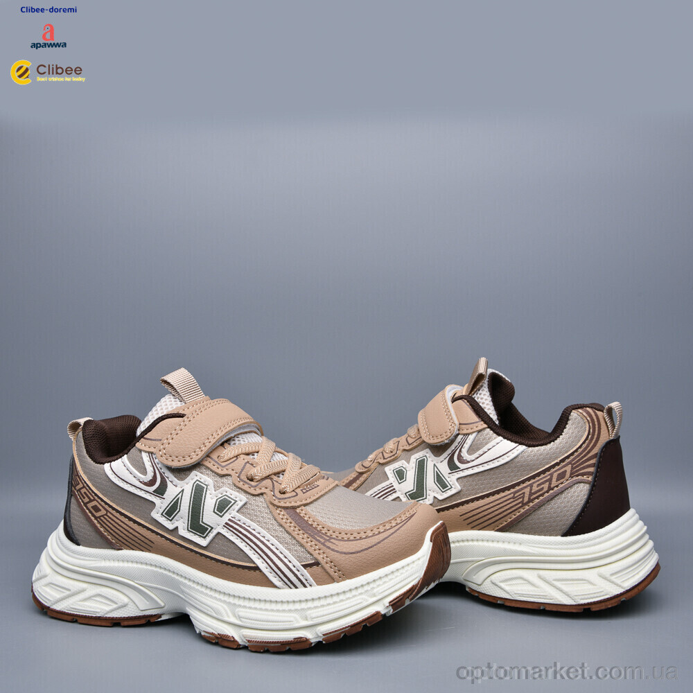 Купить Кросівки дитячі LC1188 khaki-green Clibee коричневий, фото 2