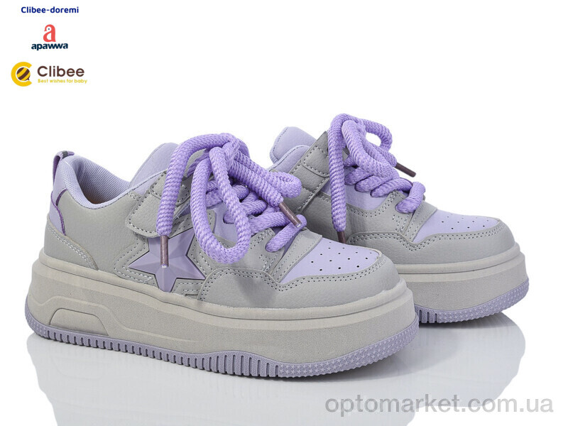 Купить Кросівки дитячі LC120 grey-purple Clibee сірий, фото 1