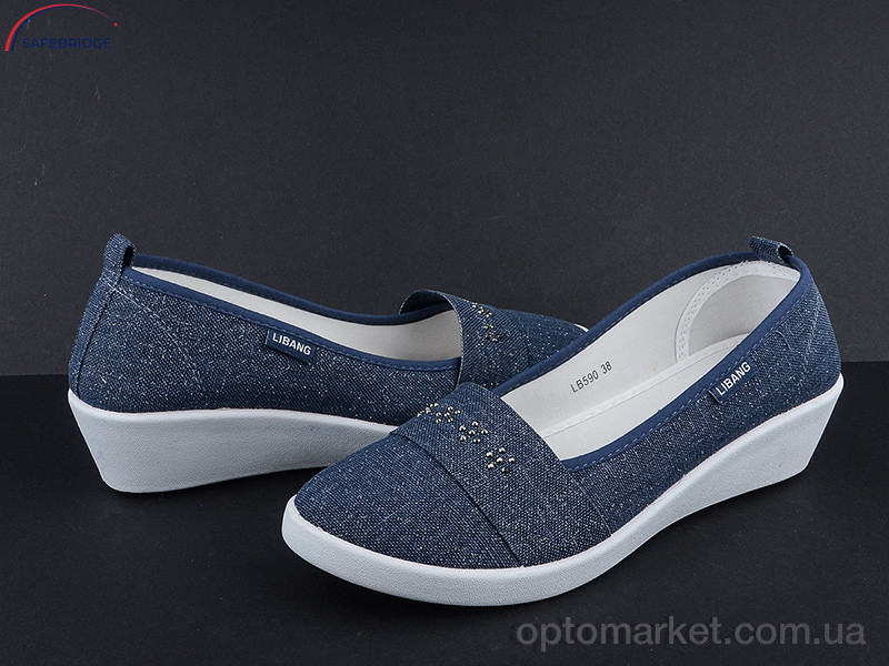 Купить Сліпони жіночі LiBang 590-38 Libang синій, фото 2
