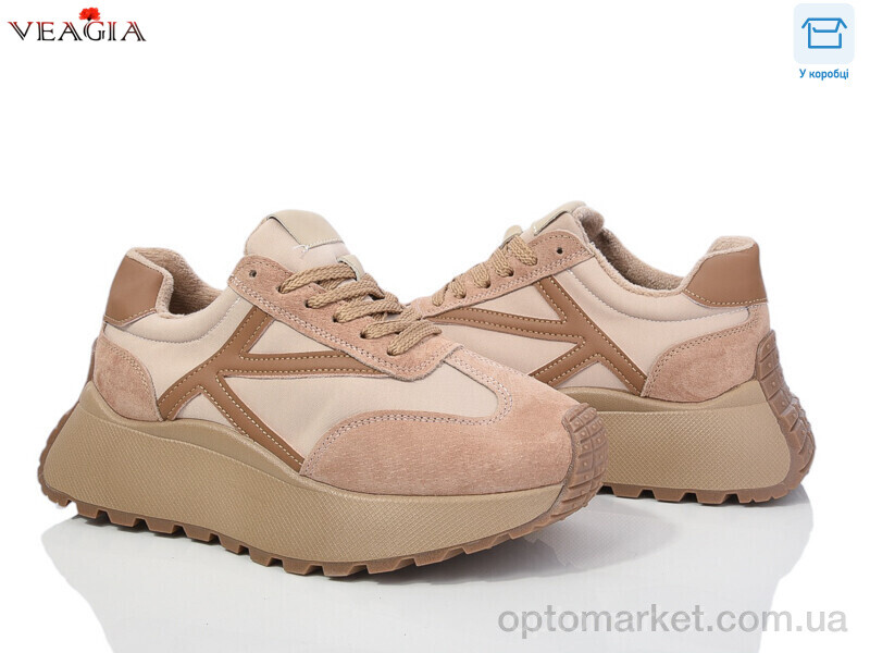 Купить Кросівки жіночі LX01-2 Veagia коричневий, фото 1