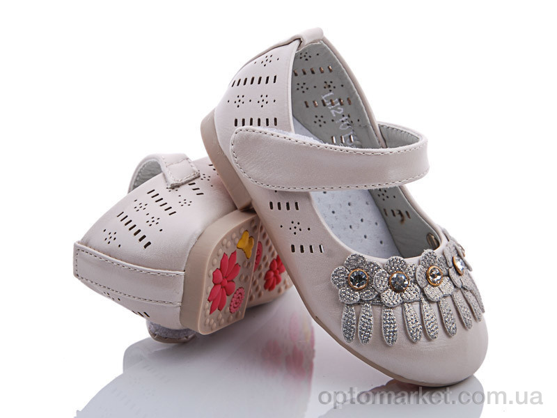 Купить Туфлі дитячі LX21018-5 Совенок бежевий, фото 1