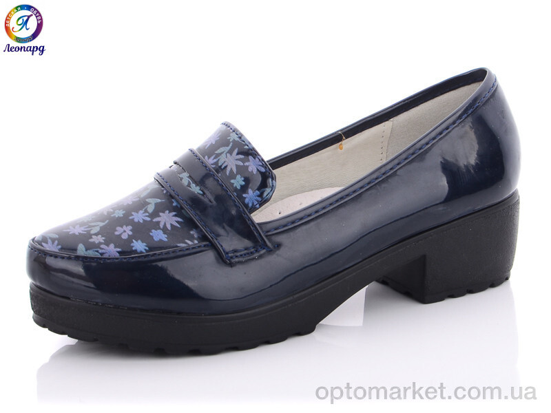 Купить Туфлі дитячі LX362-2 Леопард синій, фото 1
