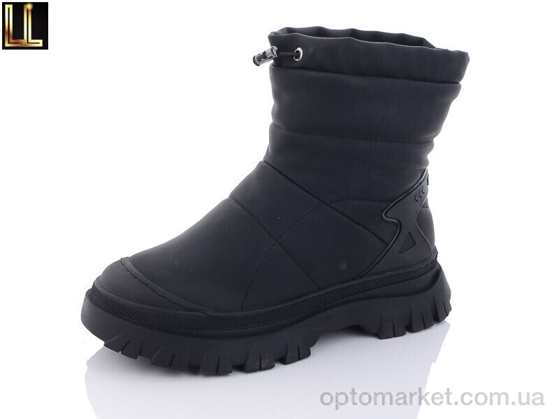 Купить Дутики жіночі LXL80-1PU Lilin чорний, фото 1