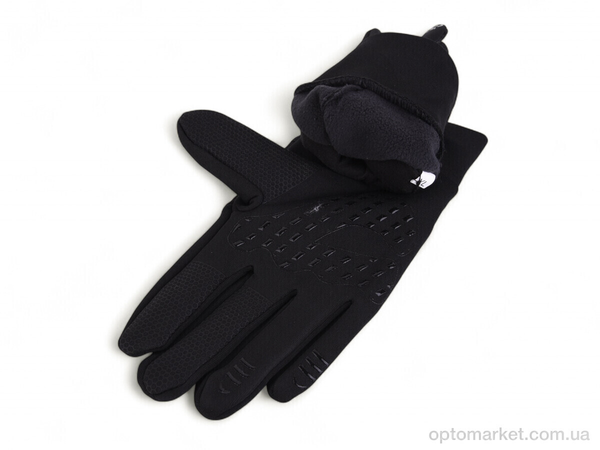 Купить Рукавички чоловічі M-N3-BM black Number one чорний, фото 3
