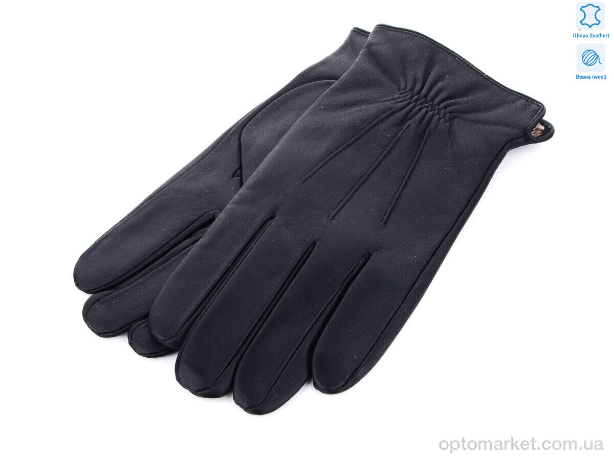 Купить Рукавички чоловічі M0001М шкіра кози Королева чорний, фото 1