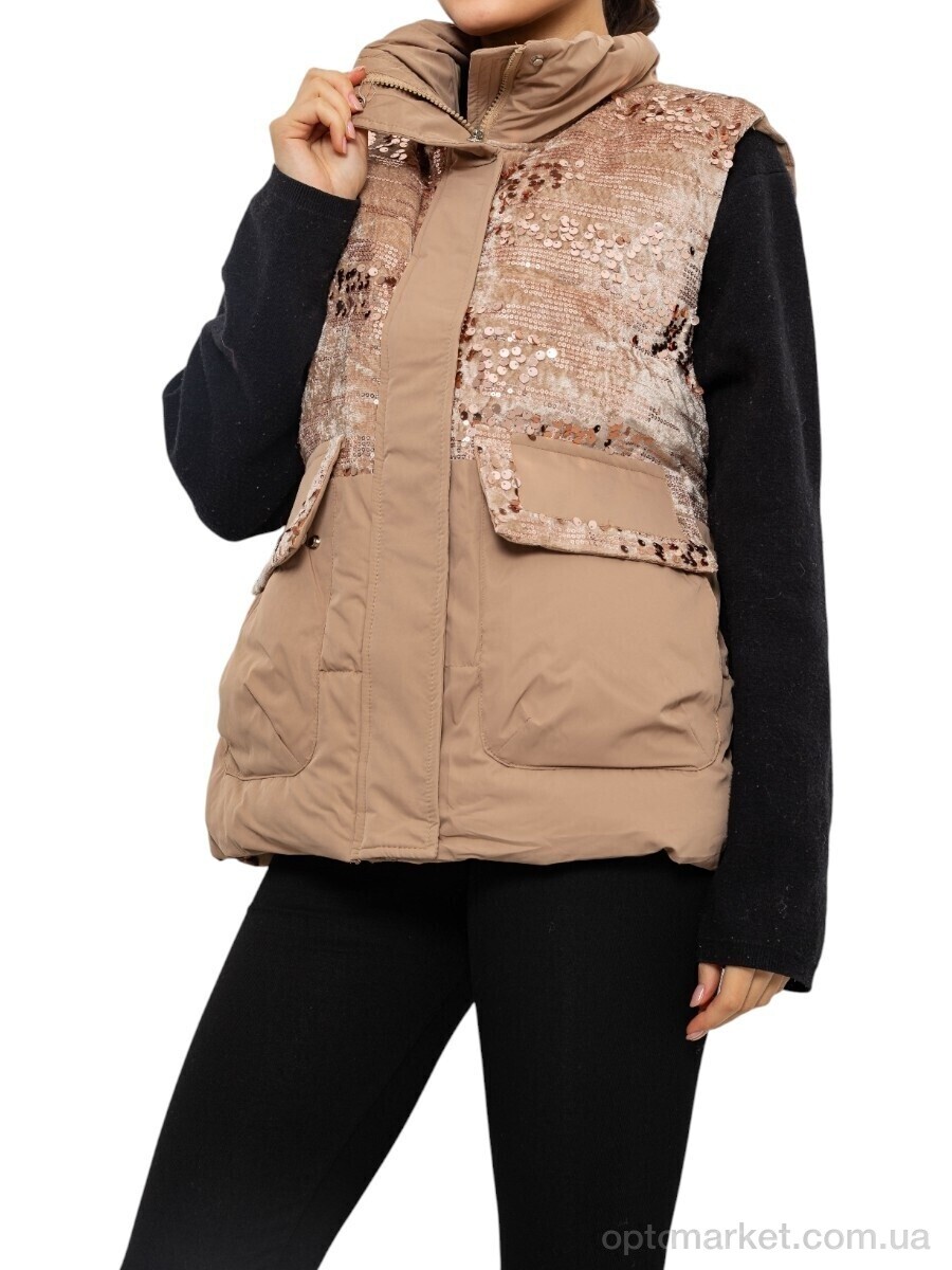 Купить Жилетка жіночі M01 (11959) beige Yanpai бежевий, фото 1