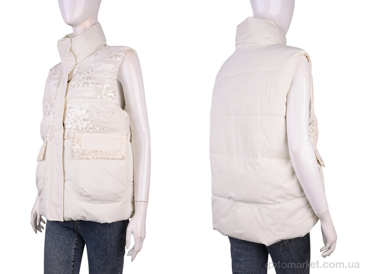 Купить Жилетка жіночі M01 (11959) milky Yanpai бежевий, фото 3