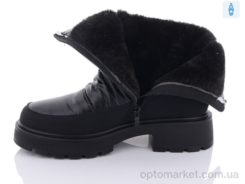 Купить Дутики жіночі M012-1 Коронате чорний, фото 2