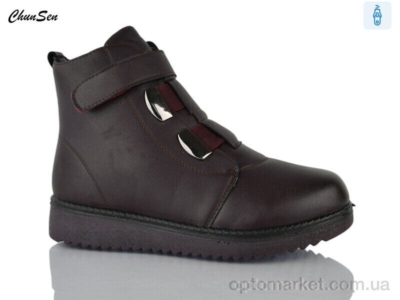 Купить Черевики жіночі M10-9 Chunsen бордовий, фото 1